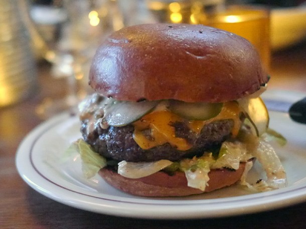 cheeseburger at the ape and bird
