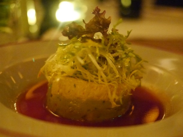 crab and avocado starter at jackson and rye