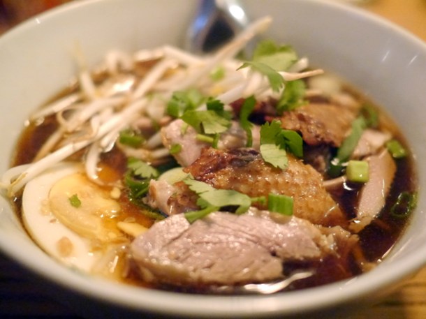 duck noodle soup at janetira