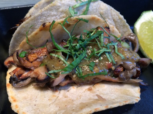 mushroom tacos at peyote