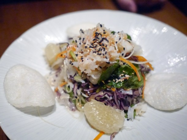 crab and pomelo salad at house of ho