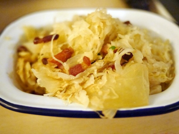 sauerkraut with speck at boopshi's