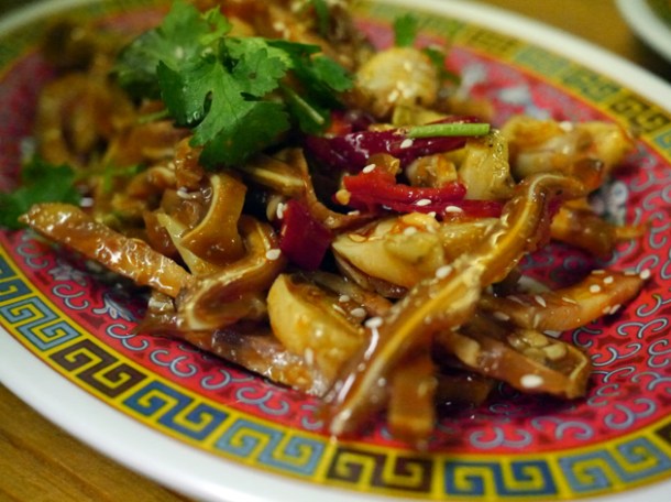whelks and pig's ears in chilli oil at my old place