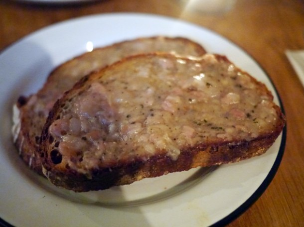 whipped lardo on toast at blackfoot