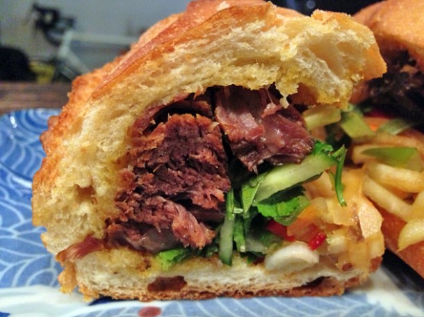 beef brisket banh mi at keu