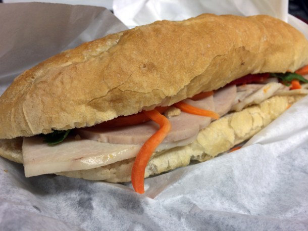 classic pork banh mi at city caphe