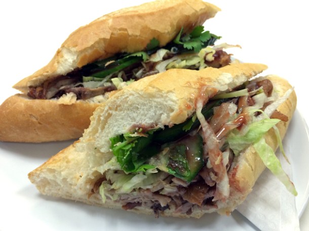 duck banh mi at bun cha