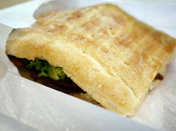 honey garlic pork sandwich from walk thru