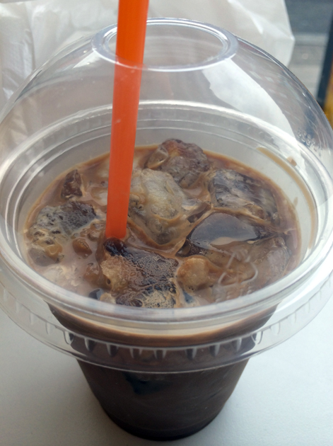 iced vietnamese coffee at banh mi saigon