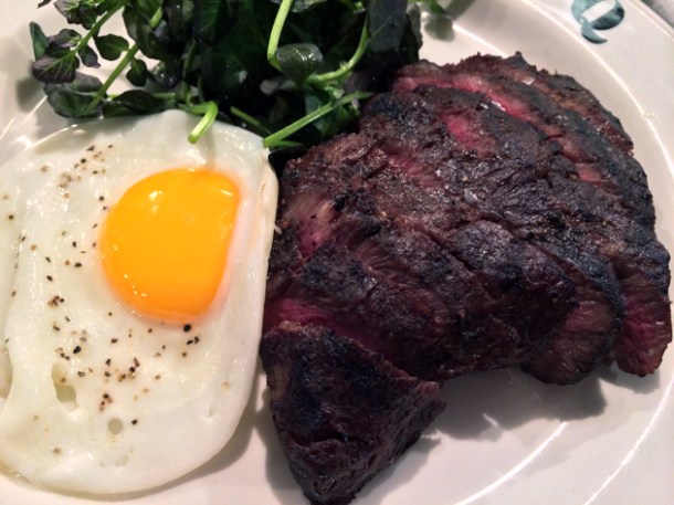 flat iron steak at q grill
