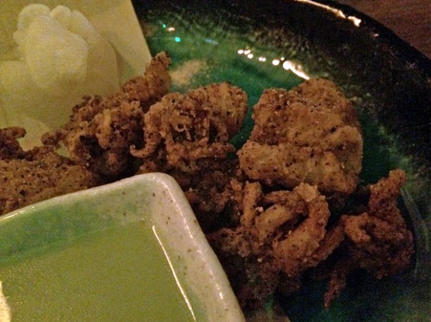 squid karaage at kurobuta marble arch