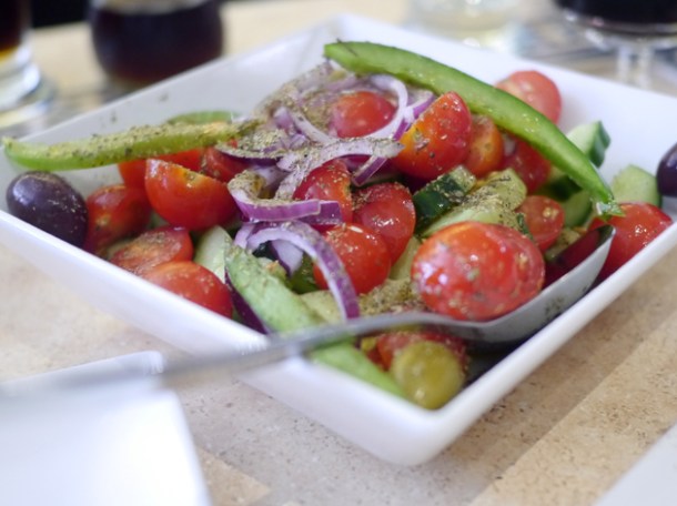greek salad at 21 bateman street