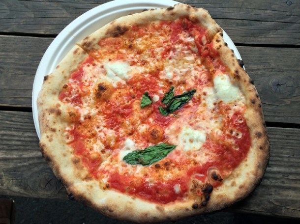 margherita pizza from peel & chimney