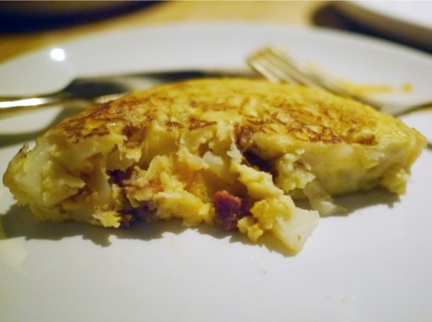 slice of chorizo tortilla at bilbao berria regent street