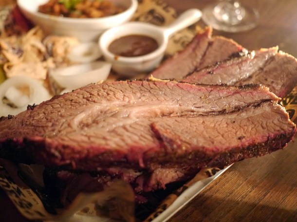 beef brisket at Texas Joe's Shoreditch