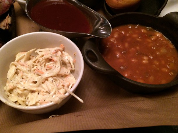 coleslaw and beans from big easy covent garden