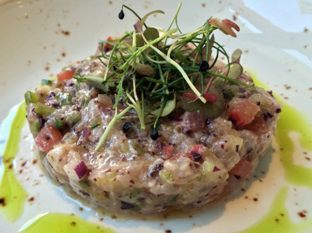 grouper tartare at opso