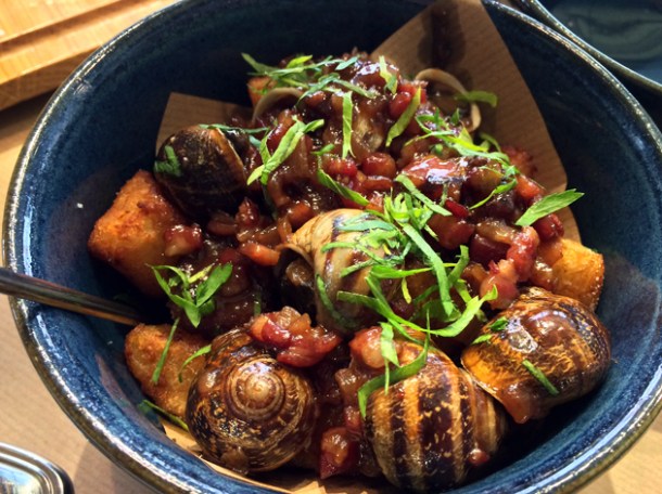 snails and chips at opso