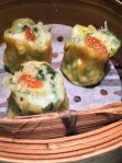 chicken, wasabi and mushroom dumplings at dim t