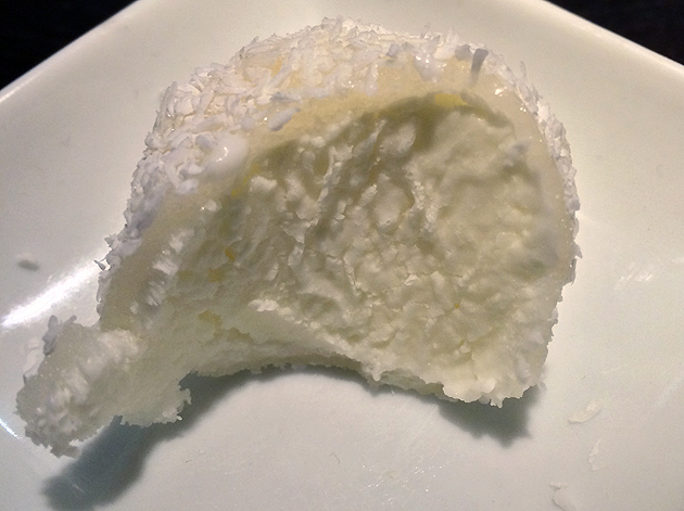 coconut mochi ice cream interior at ping pong