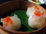 lobster dumplings with tobiko caviar at yauatcha