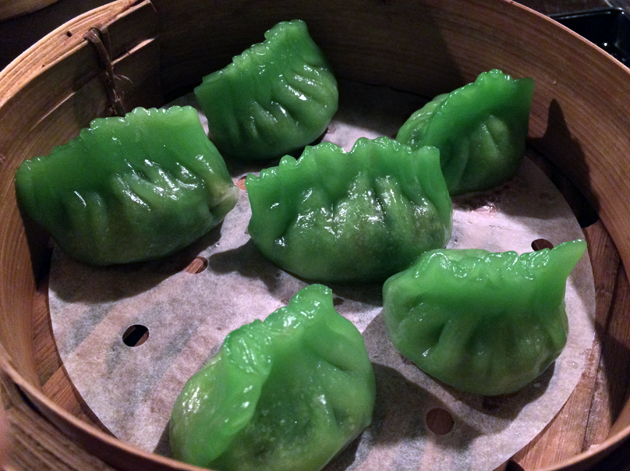 monk's vegetable dumplings at opium