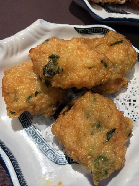octopus patty with coriander at phoenix palace