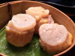 pork, prawn and scallop shu mai at crazy bear