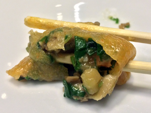 spicy vegetable dumpling filling at ping pong