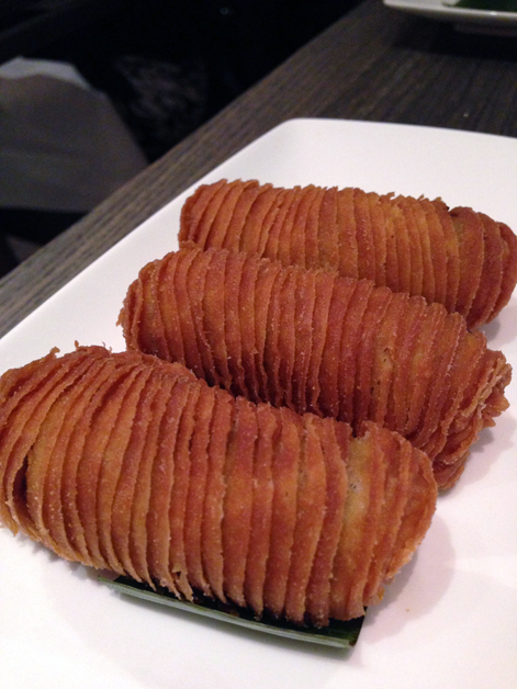 wagyu beef puffs at yauatcha