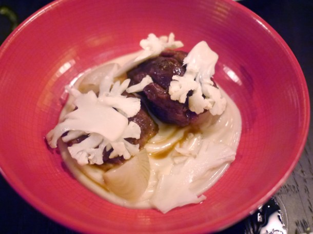 pork cheeks with cauliflower at tredwells