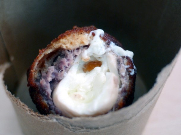 inside scotch egg from wild game co