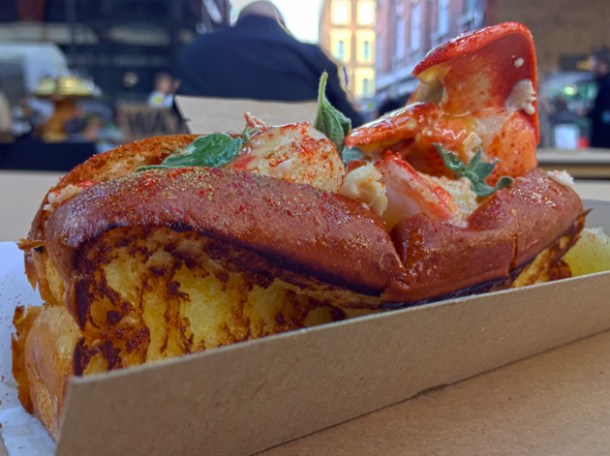 lobster roll from b.o.b.'s lobster