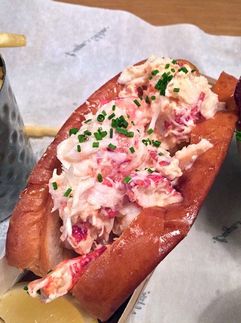 lobster roll from burger and lobster oxford circus