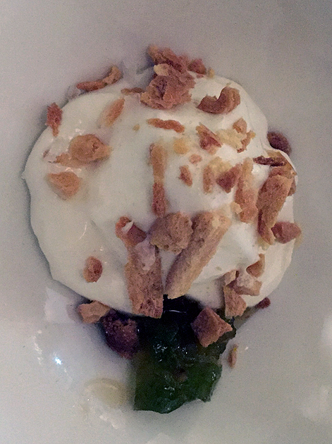 buffalo mozzarella mousse with caramelised tomatoes at antico arco