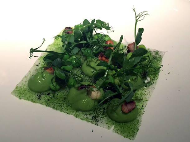cuttlefish and mushy peas at pipero al rex