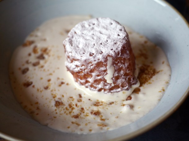 eggnog snow egg at le chalet