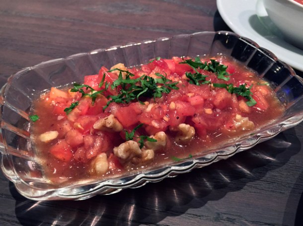 tomato and walnut salad at babaji pide