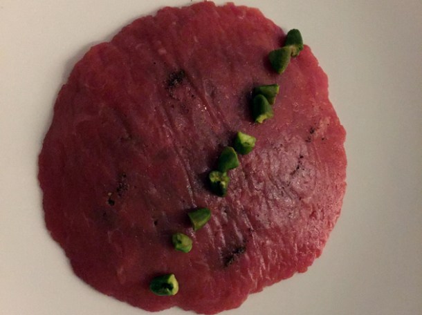 beef and Jamaican peppercorn risotto at metamorfosi