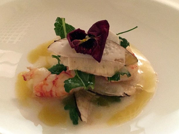 red prawns with porcini at il sanlorenzo