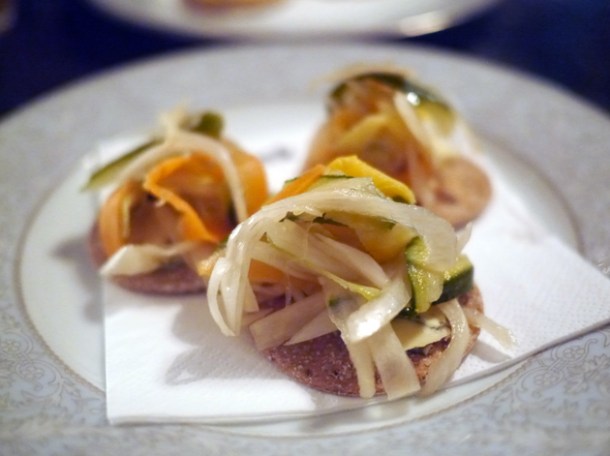 cheese and pickle crackers at blacklock