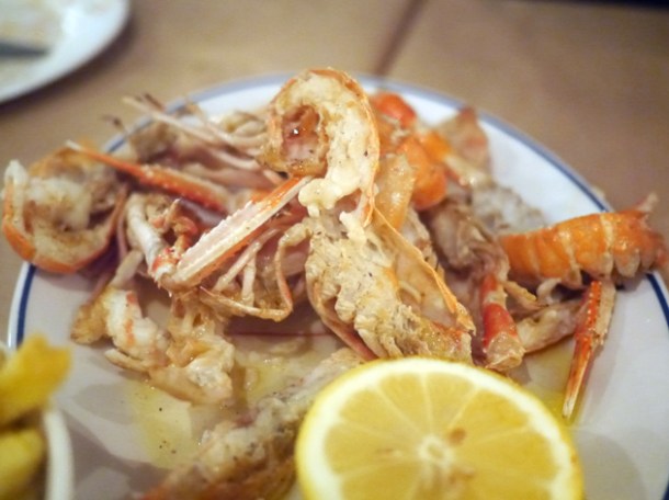 cold langoustines at rex and mariano