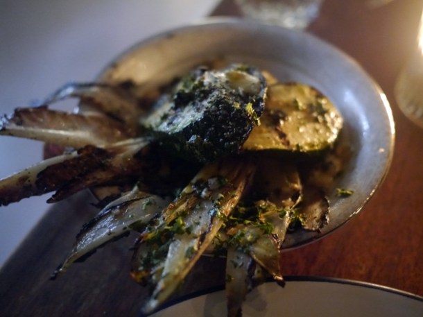 courgettes and chicory at blacklock