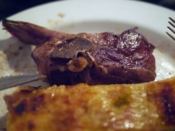 lamb t-bone at blacklock