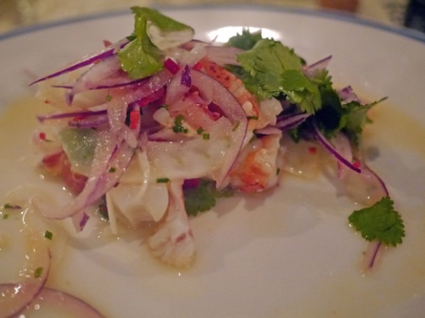 lobster ceviche at rex and mariano