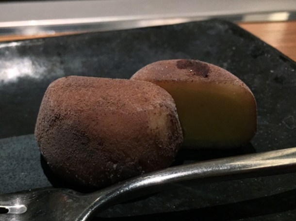 salted caramel mochi ice cream at kintan