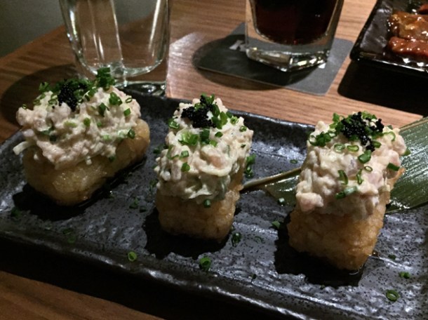 tuna tartar volcano at kintan