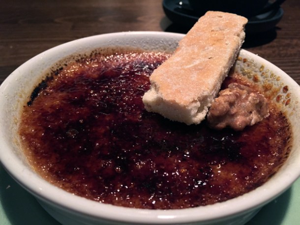 walnut and miso creme brulee at jinjuu