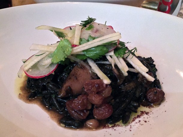 braised cuttlefish with orzo at peckham bazaar