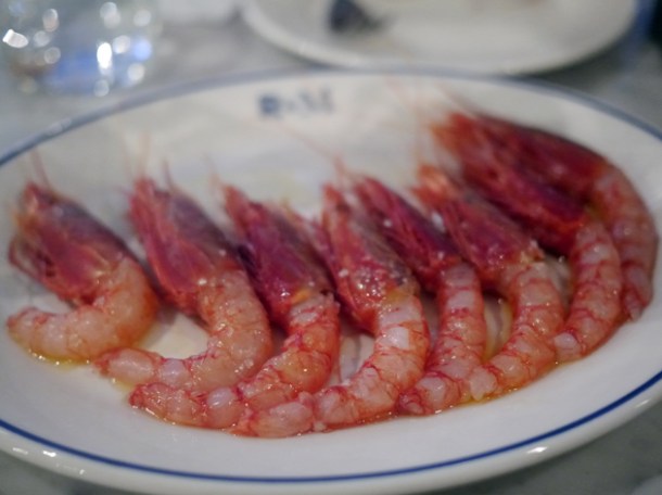 raw red prawns at rex and mariano